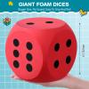 Shappy 6 Inches Foam Dice Fun Filled Large Educational Toy Kawaii Giant Dice Decorative Eva Foam Jumbo Cube Big Square Building Blocks for Game Nights Learning Sessions(Red,1 Pc) view 2
