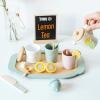 Wooden Tea Party Set for Little Girls Toys, Pretend Play Kids Tea Set for Toddlers Wood Toys, Wooden Play Food Kitchen Accessories Sets for Kid (Lemon Tea) view 2