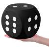 Shappy 6 Inches Foam Dice Fun Filled Large Educational Toy Kawaii Giant Dice Decorative Eva Foam Jumbo Cube Big Square Building Blocks for Game Nights Learning Sessions(Black,1 Pc) view 1