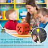 Shappy 6 Inches Foam Dice Fun Filled Large Educational Toy Kawaii Giant Dice Decorative Eva Foam Jumbo Cube Big Square Building Blocks for Game Nights Learning Sessions(Orange,1 Pc) view 3