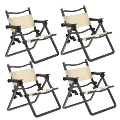4pcs Mini Folding Chair Folding Chair Models Dollhouse Phone Stand for Desk Phone Cradle Stand Funny Holder Mini Foldable s Miniature Ornaments