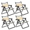 4pcs Mini Folding Chair Folding Chair Models Dollhouse Phone Stand for Desk Phone Cradle Stand Funny Holder Mini Foldable s Miniature Ornaments view 1