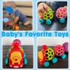 Wanonoo Baby Toy Train, Infant Soft Cars Toy for 6-12 Month Boy Gifts, Musical Train Toy for Toddlers 1-3, Sensory Ball Rattles Push and Go Truck, Development Babies Birthday Gift 6 7 8 9 10 12 Month view 4