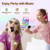 ShinePick Kids Karaoke Machine with 2 Wireless Microphones Portable Bluetooth Mini Karaoke Machine Speaker Kids Toys Christmas Birthday Gift for 3 4 5 6 7 8 9 10 11 12+Year Old Girls Boys (Purple) view 2