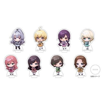 Shojo Kageki Revue Starlight Re Live 05 Glitter Birthday Version, Mini Character Illustration, Acrylic Petit Stand, 8-Piece Box