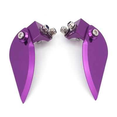 KEEYOODOK RC Boat Turn Fins Metal CNC 54 * 24mm for RC Speed Boat Mono Racing Oval VEE (Purple)