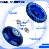 MAGICYOYO K1 Pack of 2 Yoyos for Kids, Responsive YoYos with Yoyo Storage Case,12 Strings and Unresponsive Bearing Kit for Dual Purpose Use ( Dark Blue & Purple) view 3