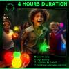 Lewtemi 24 Pcs Glow in The Dark Balls Glowing Stick Balls Bulk Lighted Bouncy Rubber Long Lasting Bright Night Party Supplies for Holiday Carnival Goodie Bag Fillers view 4