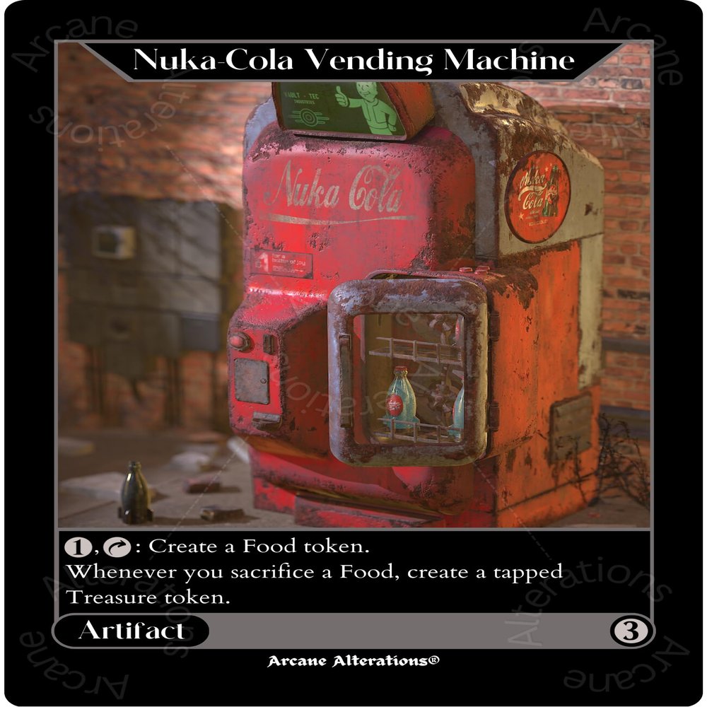 Arcane Alterations Fallout Nuka Cola Vending Machine Custom Proxy Card (1)