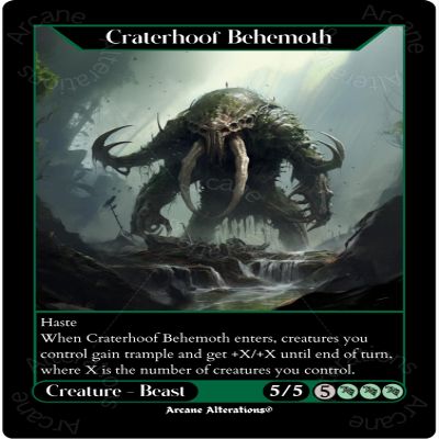 Craterhoof Behemoth Altered Art Custom Proxy Cards