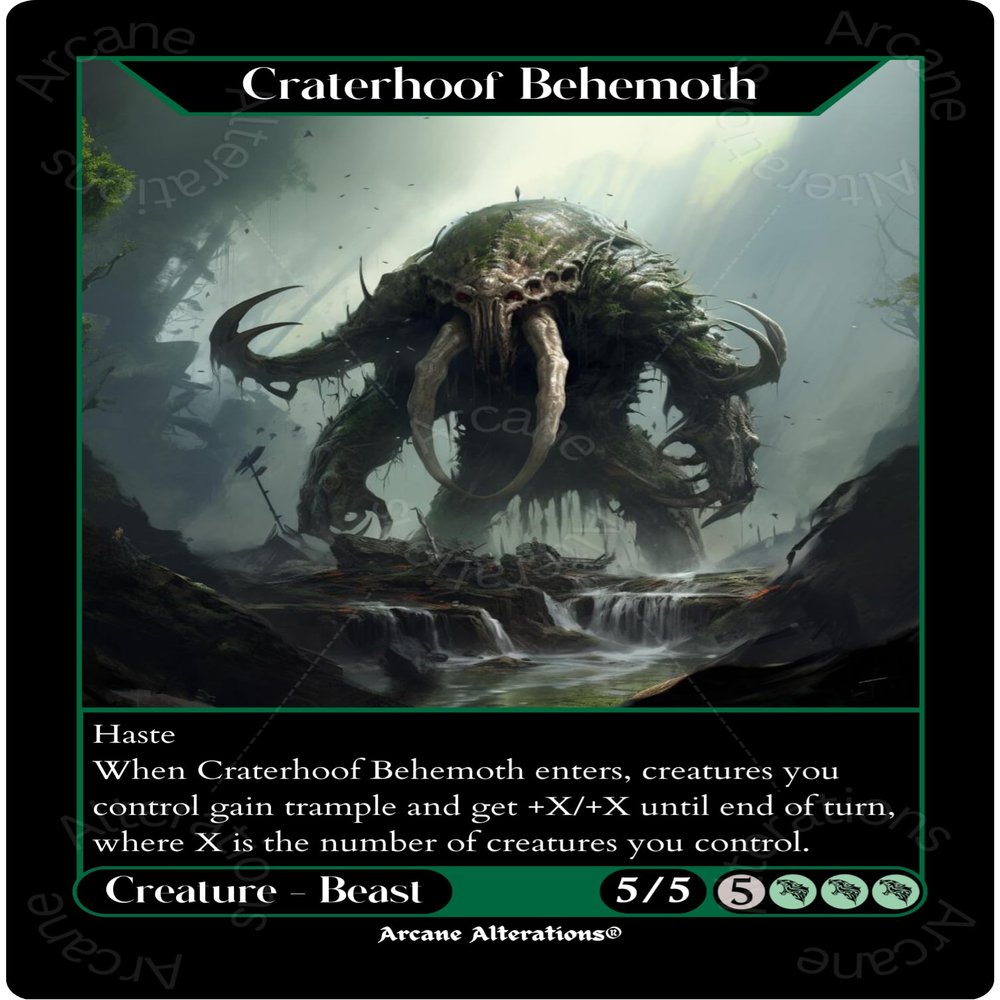 Craterhoof Behemoth Altered Art Custom Proxy Cards