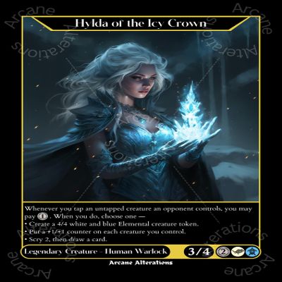 Arcane Alterations Hylda of The ICY Crown Altered Art Custom Proxy Cards