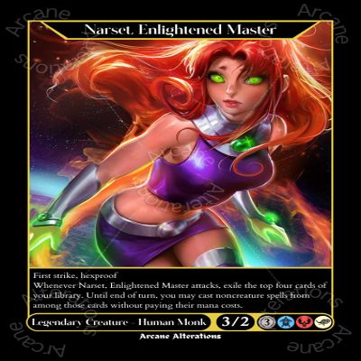 Arcane Alterations Narset, Enlightened Master Starfire Teen Titans Crossover Altered Art Custom Proxy Trading Card