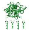 MECCANIXITY 20pcs 30-Degree Angle RC Body Clips Bent Springy R Pins 24.3x1.2x9.4mm for All 1/8 1/10 Scale Model RC Car Crawler Truck,Shell Replacement Parts(Green) view 1