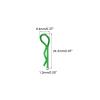 MECCANIXITY 20pcs 30-Degree Angle RC Body Clips Bent Springy R Pins 24.3x1.2x9.4mm for All 1/8 1/10 Scale Model RC Car Crawler Truck,Shell Replacement Parts(Green) view 2