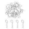 MECCANIXITY 30pcs 30-Degree Angle RC Body Clips Bent Springy R Pins 23x1.2x9.4mm for All 1/8 1/10 Scale Model RC Car Crawler Truck Replacement Parts(Silver) view 1