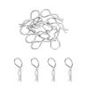 MECCANIXITY 20pcs 30-Degree Angle RC Body Clips Bent Springy R Pins 25x1.4x10mm for All 1/8 1/10 Scale Model RC Car Crawler Truck Shell Replacement Parts(Silver) view 1