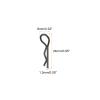 MECCANIXITY 50pcs 30-Degree Angle RC Body Clips Bent Spring R Pins 24x1.2x8mm for 1/8 1/10 1/16 Scale Model RC Car Crawler Truck Shell Replacement Parts(Black) view 2