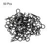 MECCANIXITY 50pcs 30-Degree Angle RC Body Clips Bent Spring R Pins 24x1.2x8mm for 1/8 1/10 1/16 Scale Model RC Car Crawler Truck Shell Replacement Parts(Black) view 3