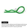 MECCANIXITY 10pcs 30-Degree Angle RC Body Clips Bent Springy R Pins 25x1.4x10mm for All 1/8 1/10 Scale Model RC Car Crawler Truck Shell Replacement Parts(Green) view 4
