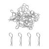 MECCANIXITY 30pcs 30-Degree Angle RC Body Clips Bent Springy R Pins 17x1x6mm for All 1/8 1/10 Scale Model RC Car Crawler Truck Shell Replacement(Silver) view 1