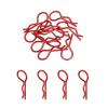 MECCANIXITY 10pcs 30-Degree Angle RC Body Clips Bent Springy R Pins 25x1.4x10mm for All 1/8 1/10 Scale Model RC Car Crawler Truck Shell Replacement Parts(Red) view 1