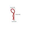 MECCANIXITY 10pcs 30-Degree Angle RC Body Clips Bent Springy R Pins 25x1.4x10mm for All 1/8 1/10 Scale Model RC Car Crawler Truck Shell Replacement Parts(Red) view 2