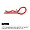 MECCANIXITY 10pcs 30-Degree Angle RC Body Clips Bent Springy R Pins 25x1.4x10mm for All 1/8 1/10 Scale Model RC Car Crawler Truck Shell Replacement Parts(Red) view 4