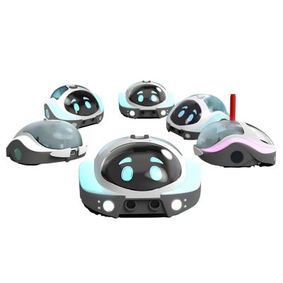 6-Piece Loti-Bot Coding Robot Classroom Pack Sets, Educational STEAM Programmable Rechargeable Activity Robots