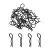 MECCANIXITY 30pcs 30-Degree Angle RC Body Clips Bent Springy R Pins 20x1x6mm for All 1/8 1/10 Scale Model RC Car Crawler Truck Shell Replacement(Black) view 1