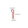 MECCANIXITY 20pcs 30-Degree Angle RC Body Clips Bent Springy R Pins 24.3x1.2x9.4mm for All 1/8 1/10 Scale Model RC Car Crawler Truck Shell Replacement(Red) view 2