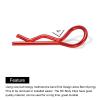 MECCANIXITY 20pcs 30-Degree Angle RC Body Clips Bent Springy R Pins 24.3x1.2x9.4mm for All 1/8 1/10 Scale Model RC Car Crawler Truck Shell Replacement(Red) view 4