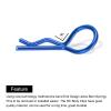 MECCANIXITY 10pcs 30-Degree Angle RC Body Clips Bent Springy R Pins 25x1.4x10mm for All 1/8 1/10 Scale Model RC Car Crawler Truck Shell Replacement Parts(Blue) view 4
