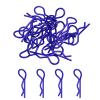MECCANIXITY 20pcs 30-Degree Angle RC Body Clips Bent Springy R Pins 23x1.2x9.4mm for All 1/8 1/10 Scale Model RC Car Crawler Truck Shell Replacement(Blue) view 1