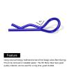 MECCANIXITY 20pcs 30-Degree Angle RC Body Clips Bent Springy R Pins 23x1.2x9.4mm for All 1/8 1/10 Scale Model RC Car Crawler Truck Shell Replacement(Blue) view 4