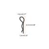 MECCANIXITY 50pcs 30-Degree Angle RC Body Clips Bent Springy R Pins 23x1.2x9.4mm for All 1/8 1/10 Scale Model RC Car Crawler Truck Replacement Parts(Black) view 2