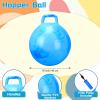 Poen 3 Pcs 18 Inch Hopper Inflatable Bouncy Ball with Handle Hippity Hop PVC Jumping Hopping Ball with 1 Air Pump for Kids Toddler Boys Girls Gifts Games(Red Blue Purple) view 2