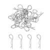 MECCANIXITY 20pcs 30-Degree Angle RC Body Clips Bent Springy R Pins 23x1.2x9.4mm for All 1/8 1/10 Scale Model RC Car Crawler Truck Shell Replacement(Silver) view 1