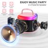 HWWR Karaoke Machine for Adults Kids, Mini Karaoke Machine with 2 Wireless Microphones, Portable Singing Speaker for Home Party, Kids Holiday Birthday Gifts, Music for Girls Boys All Age 3-12+ view 2