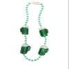 Gloworks Vibrant Green and White Beaded Necklace with Flashing Green Beer Mug Charms! 5 necklace BUNDLE view 2