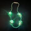 Gloworks Vibrant Green and White Beaded Necklace with Flashing Green Beer Mug Charms! 5 necklace BUNDLE view 4