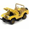 CJ-5 Sunshine Yellow with Golden Eagle Graphics Classic Gold Collection Limited Edition to 7418 Pieces Worldwide 1/64 Diecast Model Car by Johnny Lightning JLCG025-JLSP150B view 1