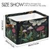 Kigai Forest Mushrooms Storage Basket with Handles Waterproof Collapsible Storage Bin Canvas Fabric Basket Decorative Box Closet Organizer for Nursery Bedroom Office, 2 Pack view 4