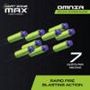 Dart Zone Max Omnia Pro Gen 3 Foam Dart Blaster150 FPS Full Auto Foam Dart Blaster for AdultsElectric Foam BlasterElite Blaster for Ages 14+ with 30 Half Length Darts, Sight, Mags, Stock & Eyewear view 4