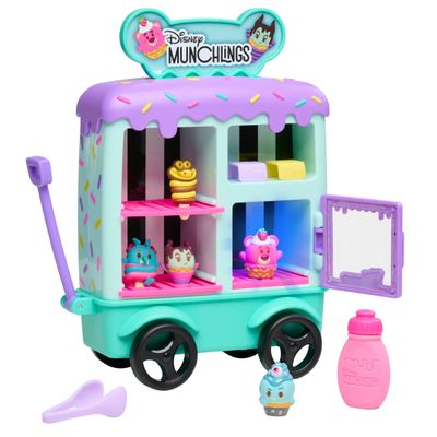 Disney Munchlings Ice Cream Cart, 13-Piece Color Change Figure Playset, Kids Toys for Ages 3 Up by Just Play