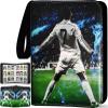 Soccer Card Binder 900 Pockets, 50 Sleeves Large Soccer Binder 3 Ring Zipper Trading Cards Holder 9 Pocket, Sport Card Collection Folder Book Storage Organizer, Album Case Protector Collector Gift view 1