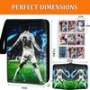 Soccer Card Binder 900 Pockets, 50 Sleeves Large Soccer Binder 3 Ring Zipper Trading Cards Holder 9 Pocket, Sport Card Collection Folder Book Storage Organizer, Album Case Protector Collector Gift view 2