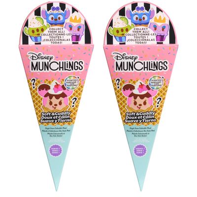 Disney Munchlings Single Serve Scented Collectible Plush 2-Pack, Easter Basket Fillers, Gifts, Presents, Kids Toys for Ages 0+ by Just Play