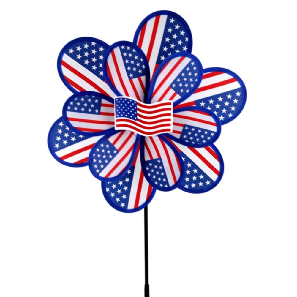 15 Inch Nylon USA Yard Pinwheel