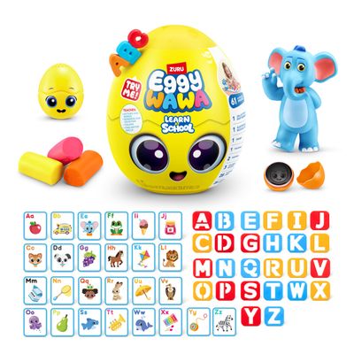 Eggy Wawa Learn at School by ZURU, Pre-K Interactive Baby and Toddler Learning Toy with Music, Letters, Numbers